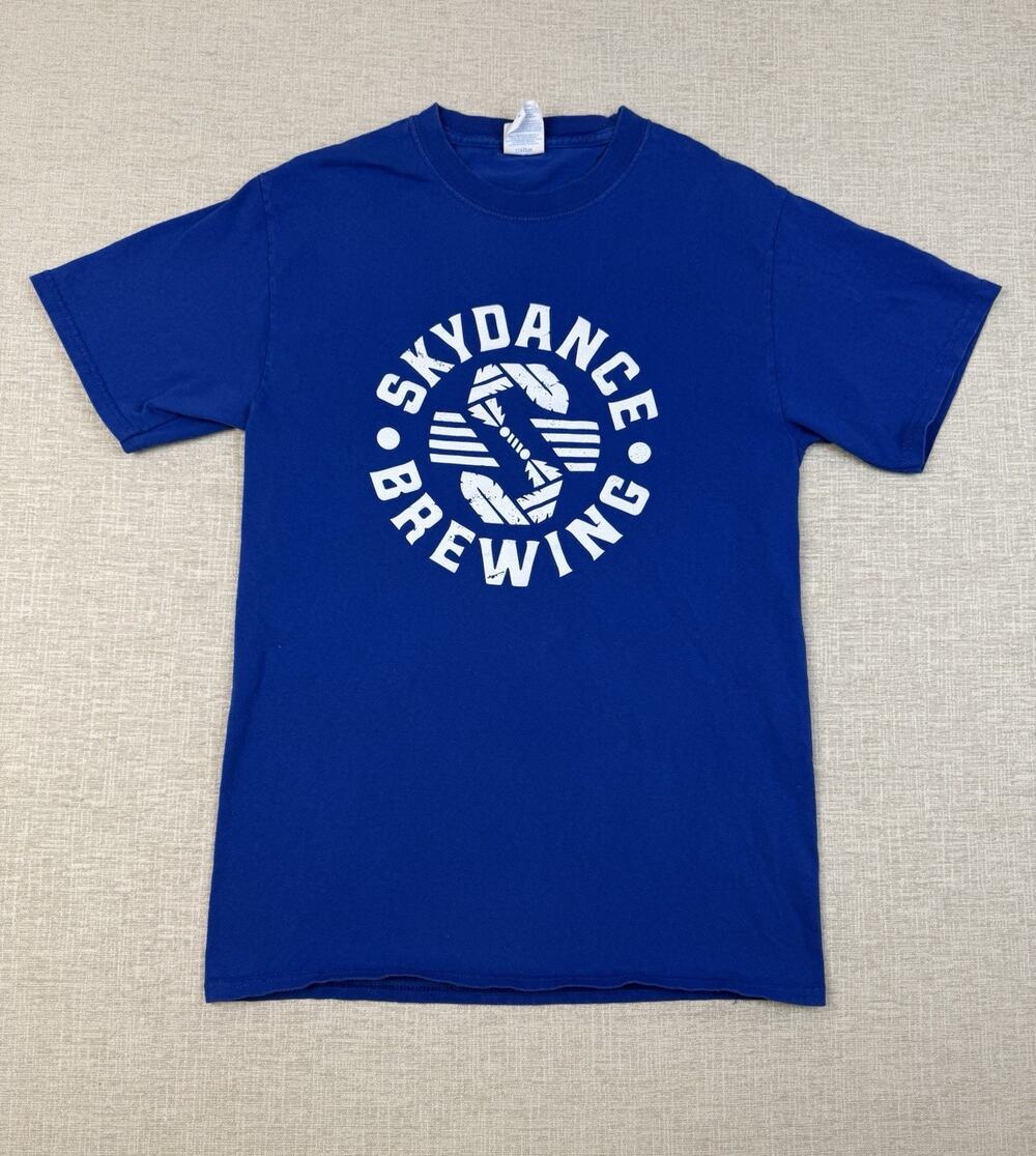 Skydance Brewing Company Men’s Small Blue Graphic T-Shirt Oklahoma Beer